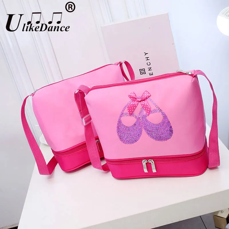 UlikeDance Girls Ballet Dance Bag Children Ballerina Ballet Bags Cute Embroidered Bag For Dance Tutu Ballerina Shoulder Bag