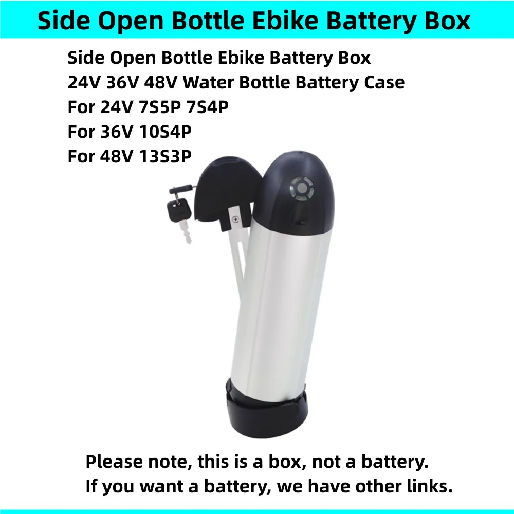 

39 40 pcs 18650 cells Electric Bike Battery Box Solutions 48v 36v Side Open Release Water Bottle Dolphin Ebike Battery Case