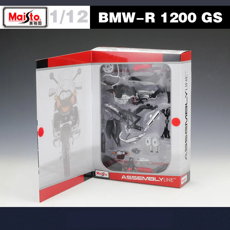 Maisto Montageversion 1:12 BMW R1200GS Legierung Sportmotorrad Modell Druckguss Metall Racing Motorrad Modell Kinderspielzeug Geschenk