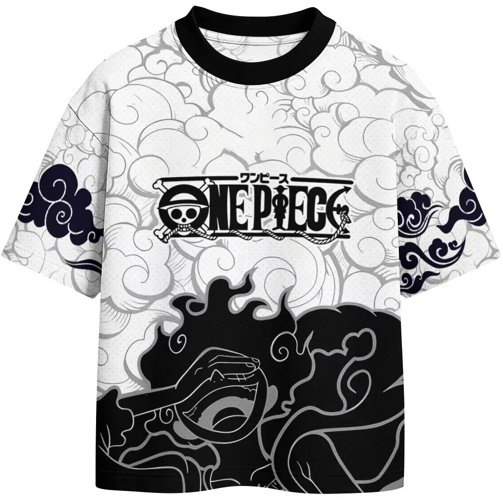 One Piece Luffy Solon Japanese Anime Football Sports Jersey Children's Role Playing Loose Adult Breathable Quick Drying Top