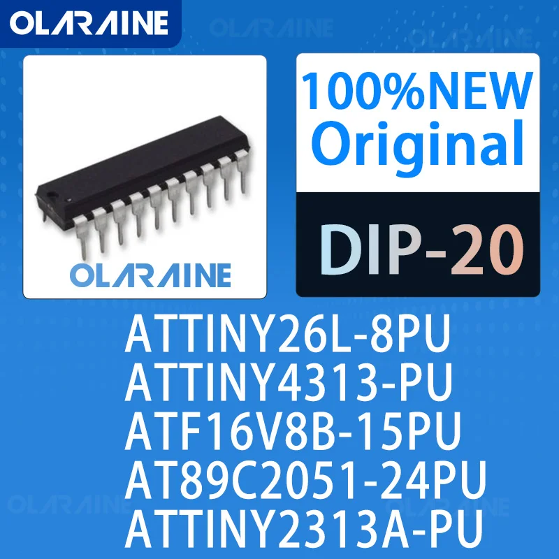 1/5/10Pcs ATF16V8B-15PU/AT89C2051-24PU/ATTINY2313A-PU/ATTINY26L-8PU/ATTINY4313-PU DIP-20 100% brand new original genuine IC chip