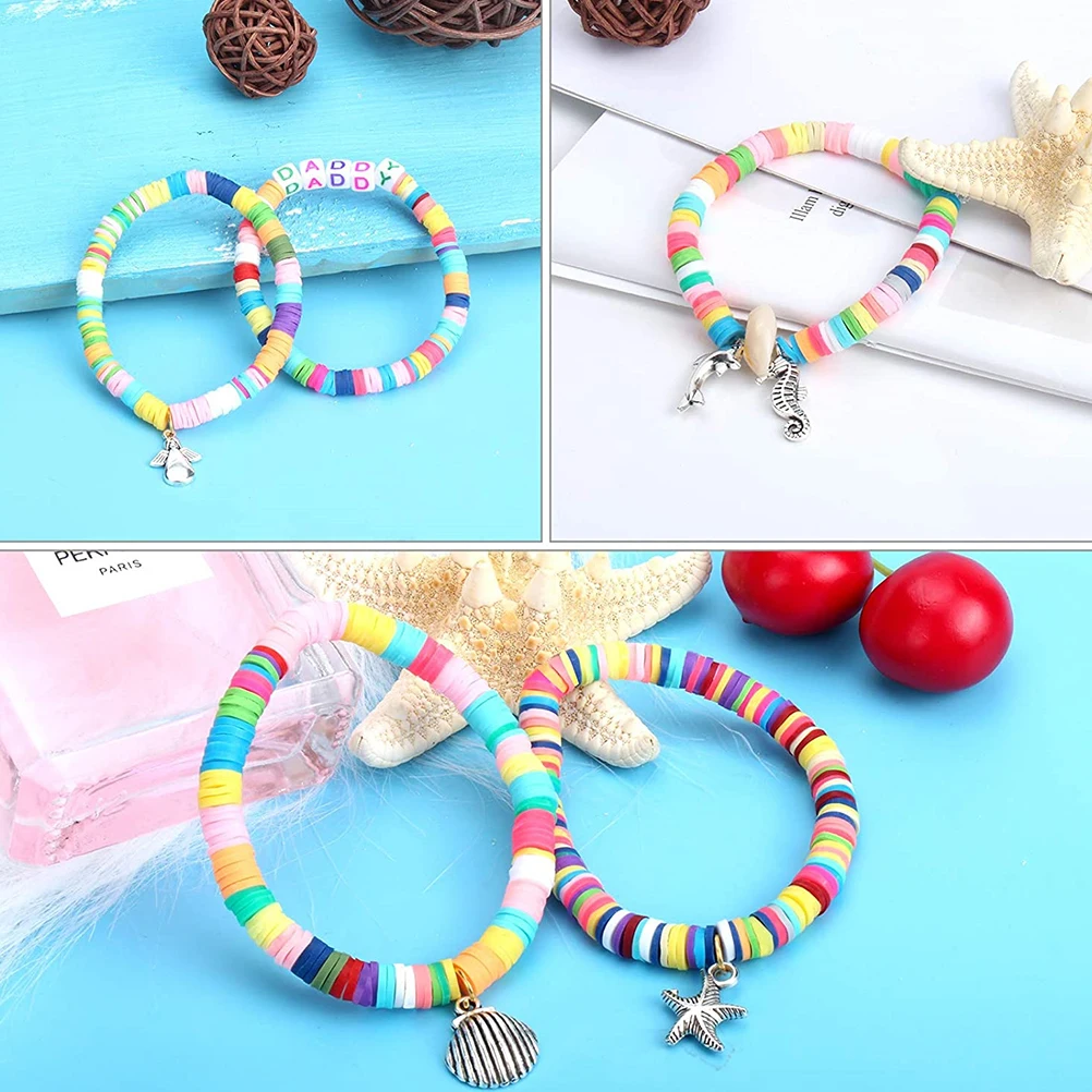 

1 коробка, разноцветные плоские бусины из мягкой глины, 6 мм, свободные бусины «сделай сам», для браслета, ожерелья, изготовления ювелирных изделий, аксессуары для рукоделия