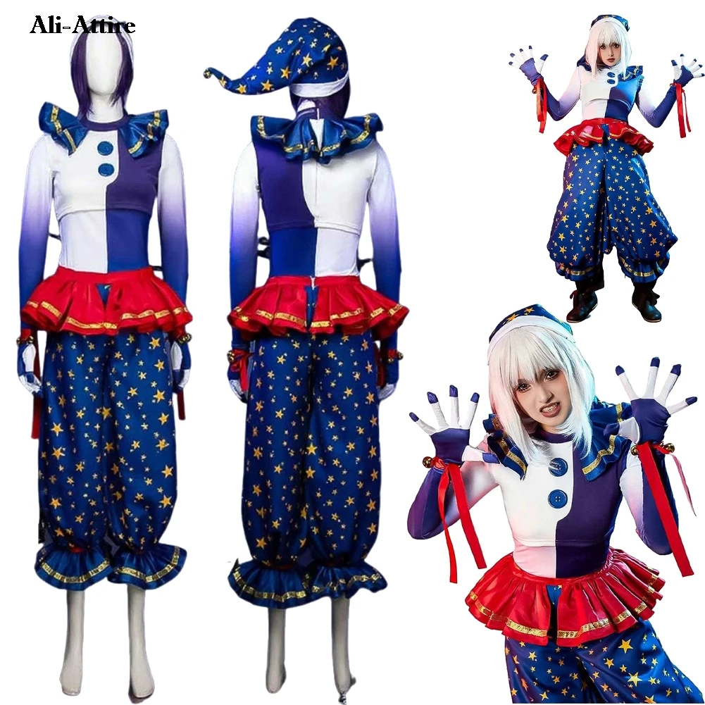 Gioco horror Orso Cosplay Moondrop joker Top Pantaloni Vestiti Festa Travestimento Donne Gioco di ruolo Costume di Halloween Carnevale Abiti