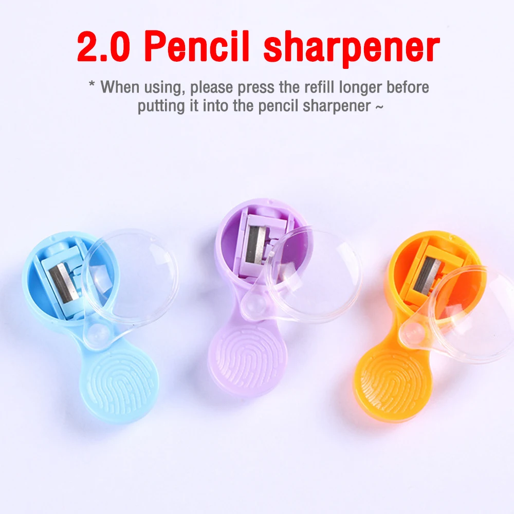 1 Pc Double-Hole Pencil Sharpener (Thick Shape And Thin Shape) 2.0 Core Lead Pencil Sharpener 2 Mm Spherical