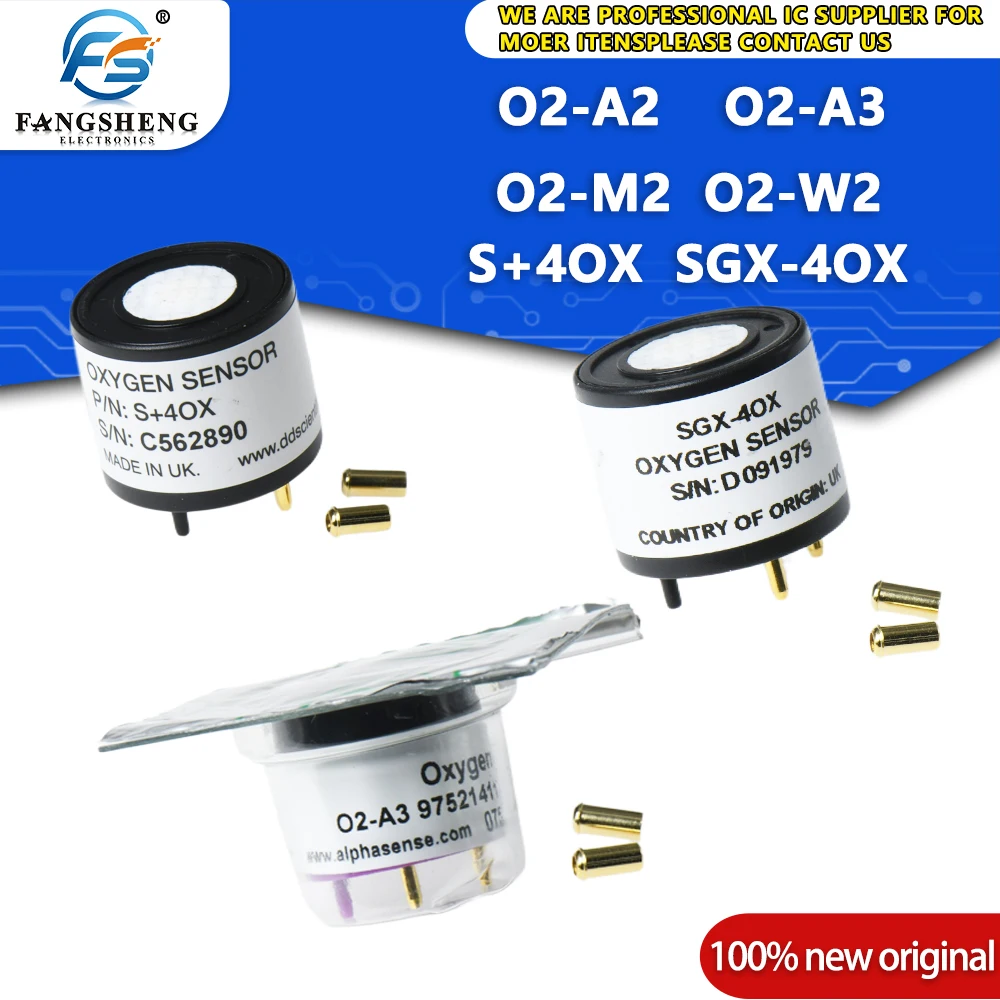 

1/5PCS New original O2-A2 Oxygen Sensor O2-A3 O2-M2 O2-W2 Sensor S+4OX DDS SGX-4OX Alphasense Sensor Latest production date