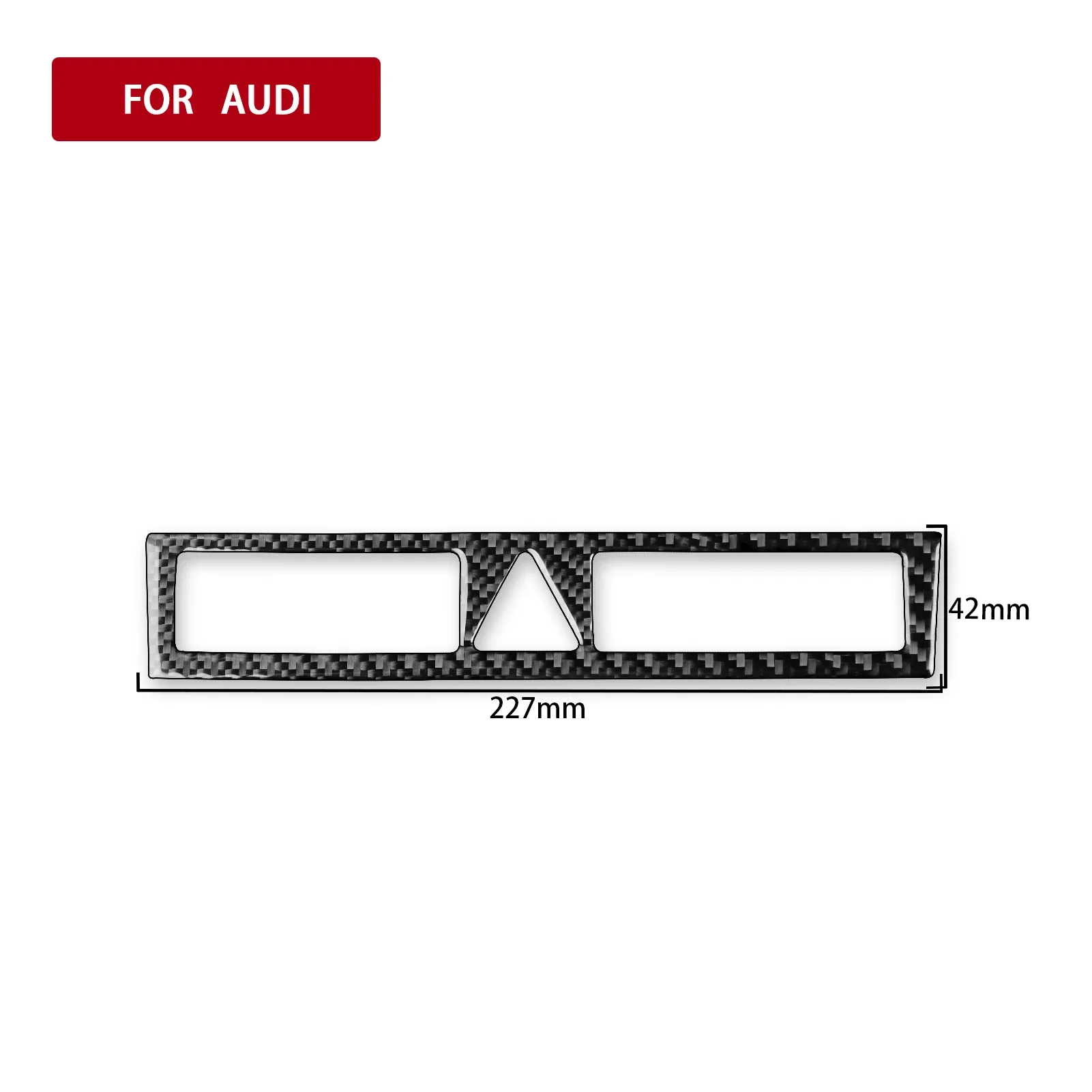 For Audi A3 S3 8P 2006 2007 Carbon Fiber Emergency Light Switch Control Panel Decorative Cover Car Interior Accessories Sticker