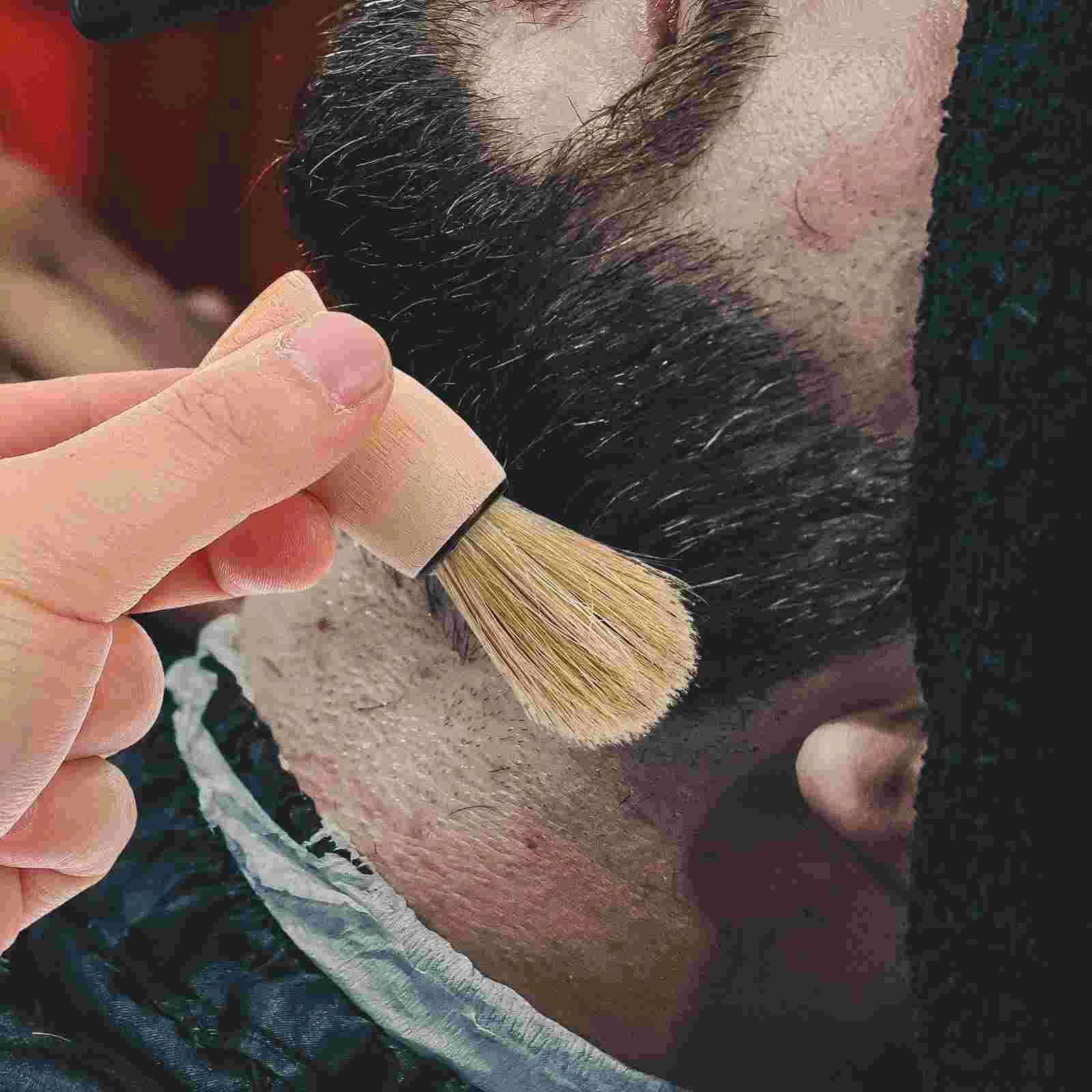 Vintage Beard Brush Shaving Accessories Men Barber for Hair Salon Mens with Handle Men's Soft Neck Duster Male Brushes