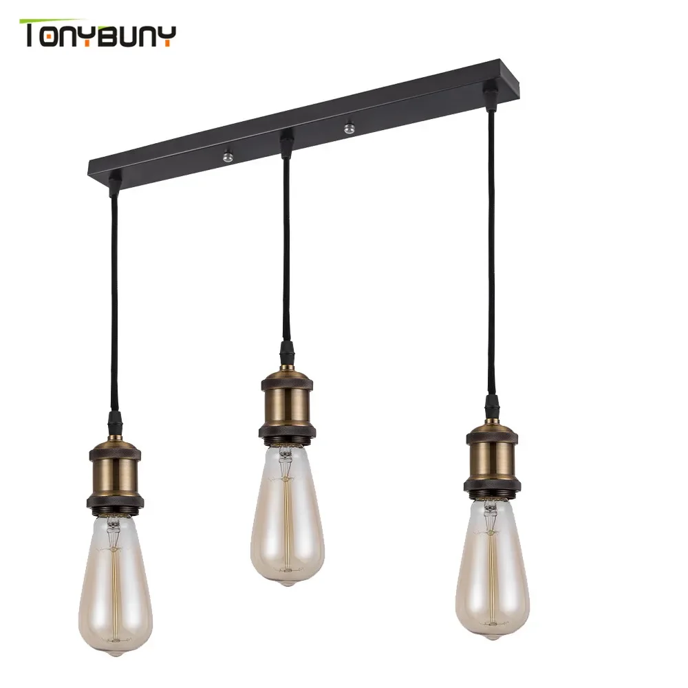 

Coffee Bar Shop Restaurant Decoration Lighting Fixtures Loft Pendant Lights E27 Edison Bulb Pendant Lamp for Home Dining Room