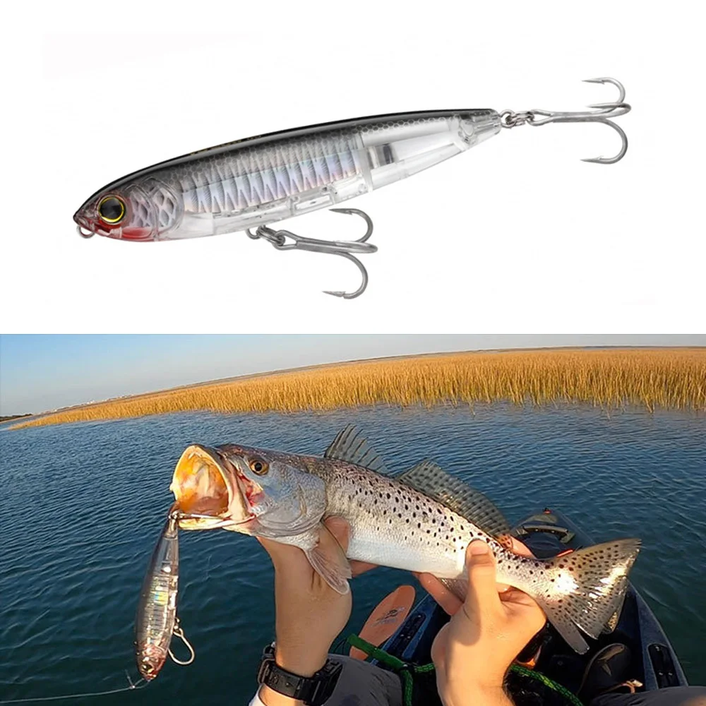 

100mm 17.5g Surface Pencil Fishing Lures Floating Swimbait Walk Dog Wobbler Artificial Hard Bait TopWater for Trout Bass lure