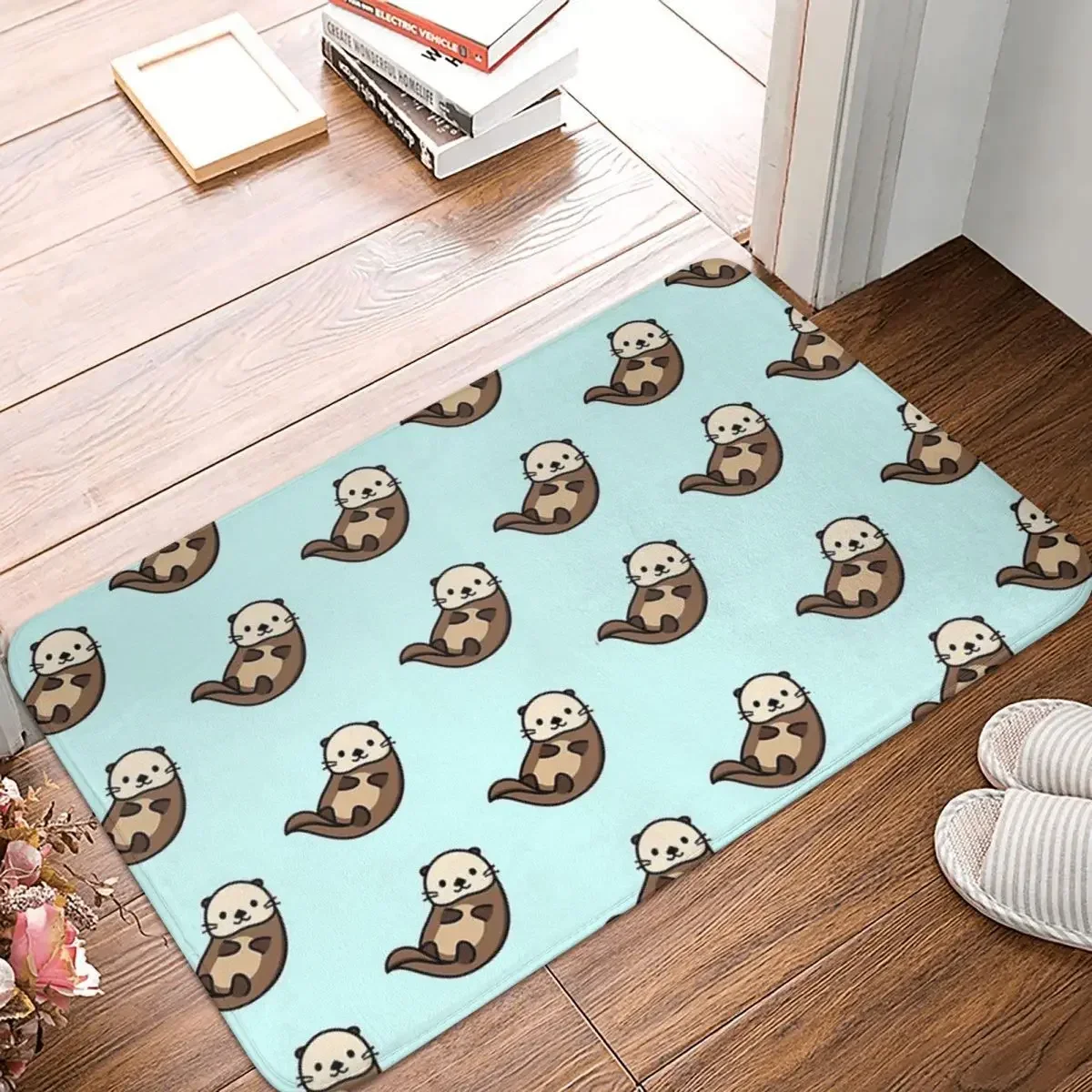 Otter Doormat Rug Carpet Mat Footpad Polyester Non-slip Water Oil Proof Front Room Corridor Kitchen Bedroom Balcony Toilet