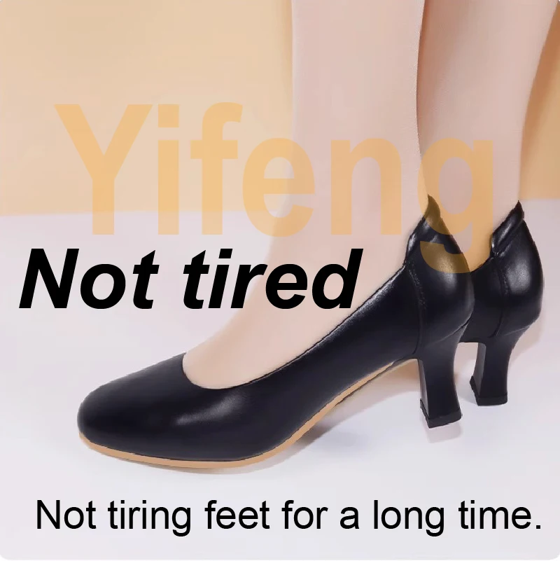 6.5cm Comfort Genuine cow Leather Breathable Work Shoes For Flight Female Stewardess Air Crew Waiter Attendant Trainmaner