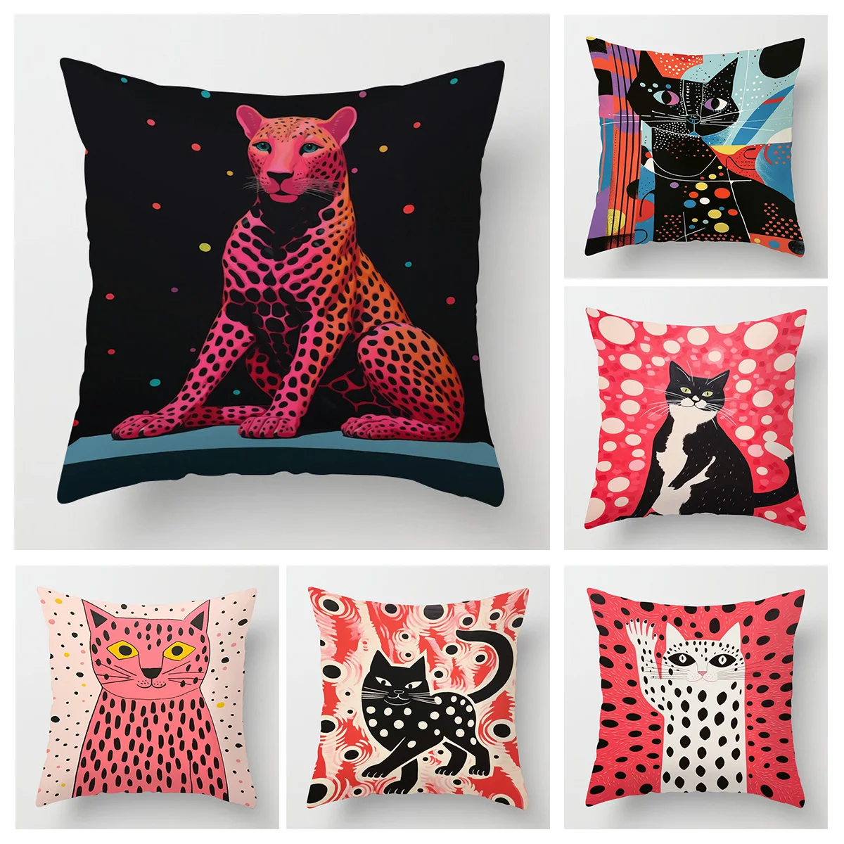 Geometric animal pattern pillow cover 18x 18 inch printed cushion cover machine washable home sofa decoration 45x45cm