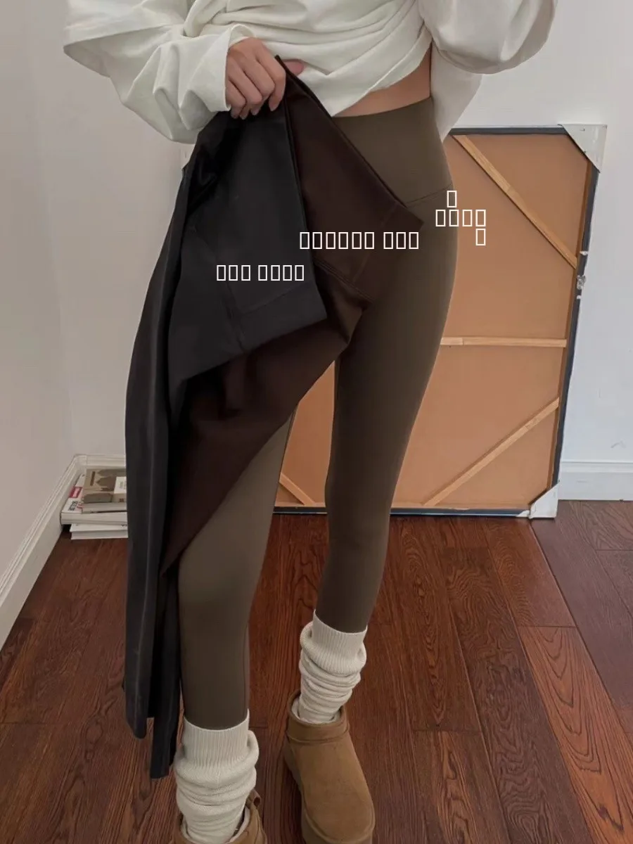 

CHICYAN Утепленные флисовые леггинсы для йоги, осенне-зимние, утягивающие, с эффектом подтяжки ягодиц, облегающие, длиной до икры, фасон «карандаш»