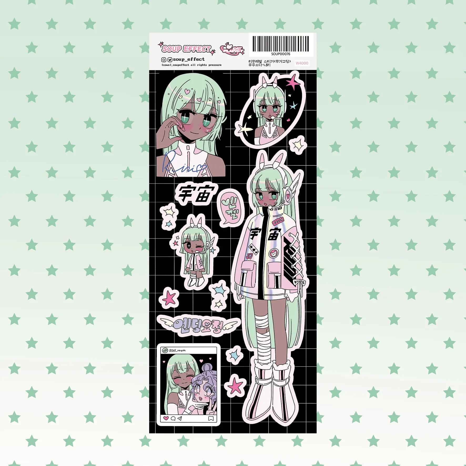 Cartoon Korean Stickers Cute Sweet Cool Girl Character Stickers Handbook Diary Notebook Planner Scrapbook DIY Decorative Sticker