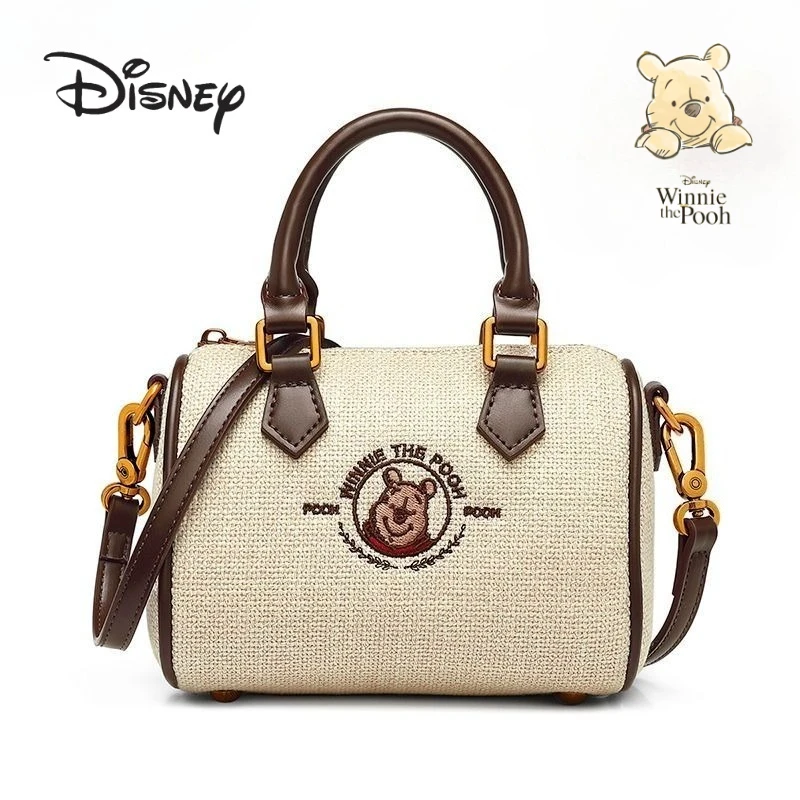 

Disney Pooh Bear Cartoon Cute Tote Bag Creative Personality Girls Boston Shoulder Bag Anime Merch Christmas Halloween Gifts