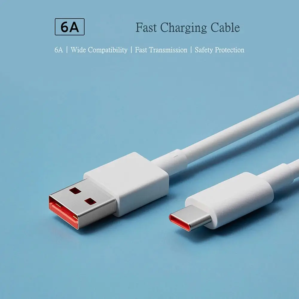 30cm Power Bank Mobile Phone Digital Cables Data Cable Type C USB Sync Wire USB Type C Cable Data Cord 6A Fast Charger Cable