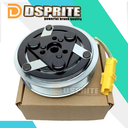 Polea de embrague de compresor de CA A/C para Peugeot 207 307 408 Citroen C2 C4 Sanden SD6C12 1354F 6453QK 1363 1351 1364 1355 1367