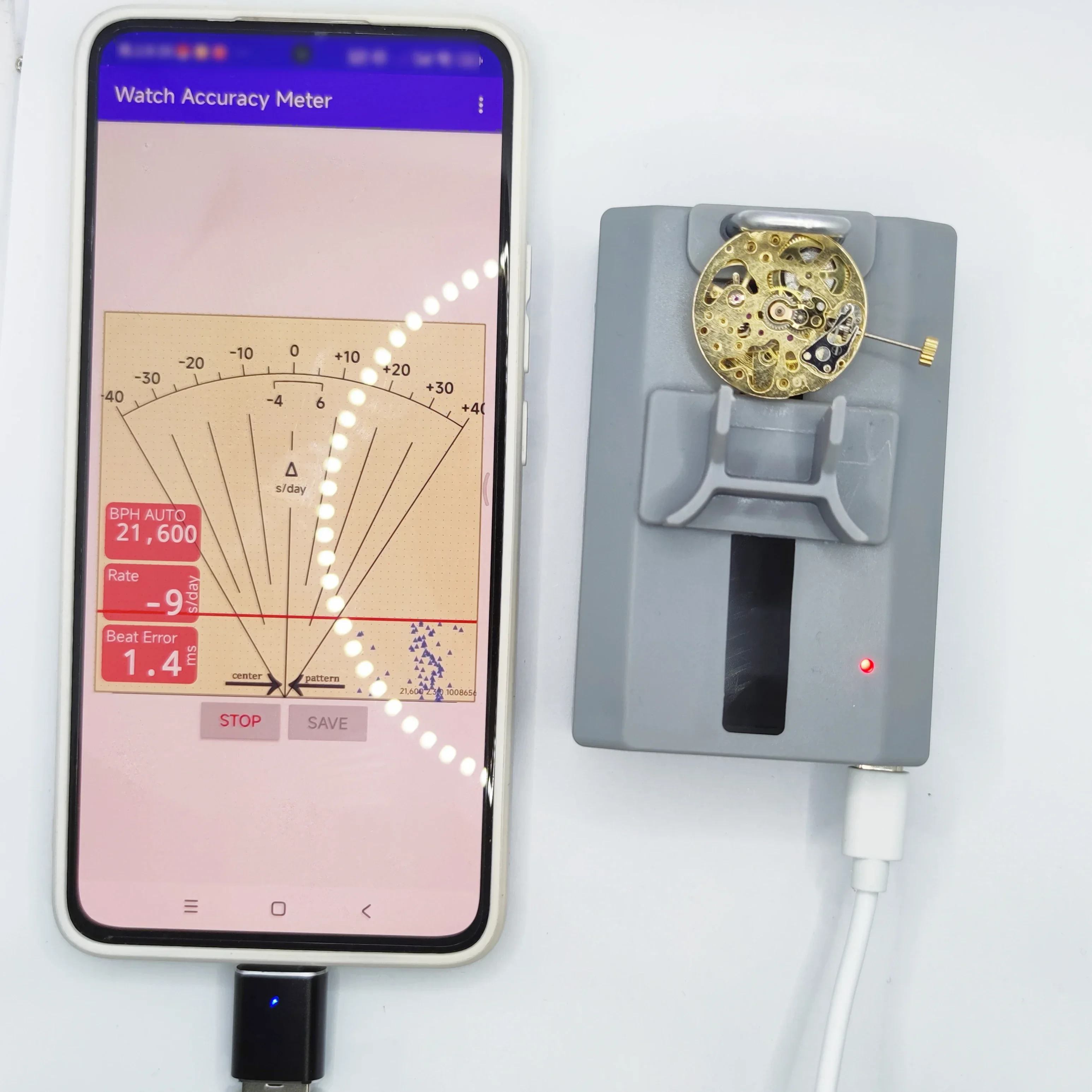 

Watch Timegrapher Tester Mechanical Watch Calibration Detection Watchmakers Repair Tools Used with PC Cellphone