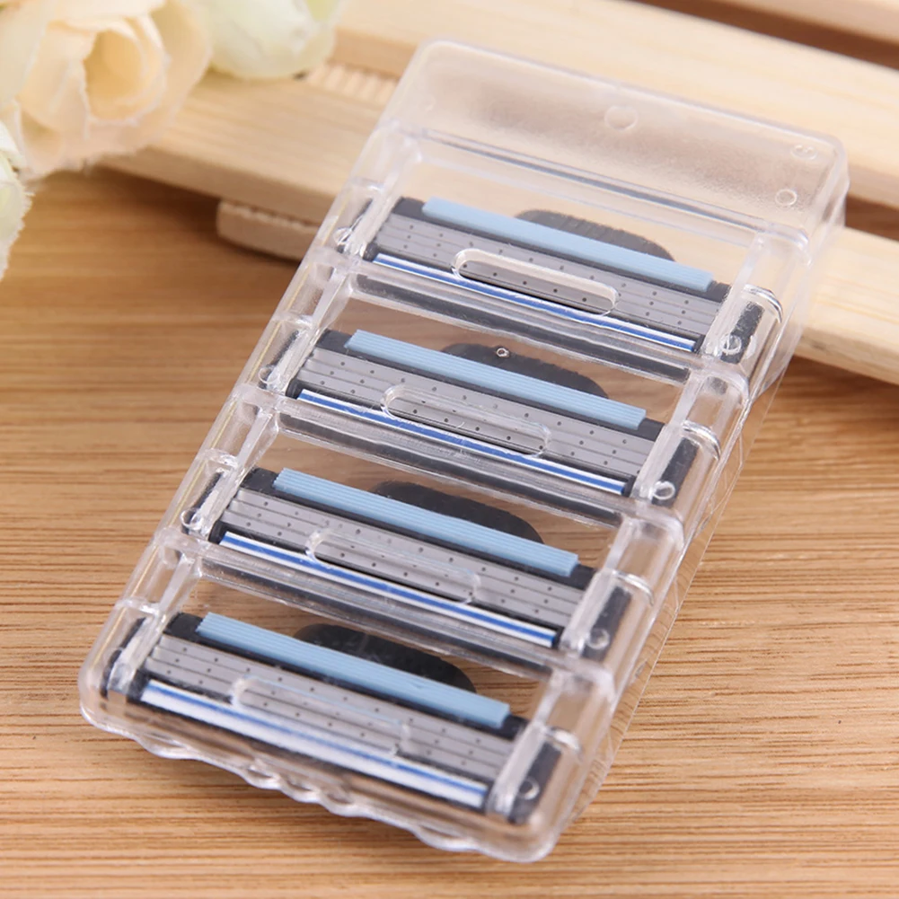 8-40pc Stainless Steel Blade Sharp 3 Layer Safety Razors for Mach 3 Manual Razor Blades Replacement Men Products Refills Blades