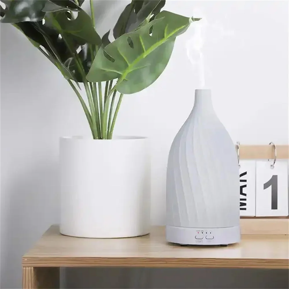 Essential Oil Fragrance Aromatherapy Diffuser Ceramic Fashionable Ultrasonic Air Humidifier 120ML for Home Bedroom Living Room