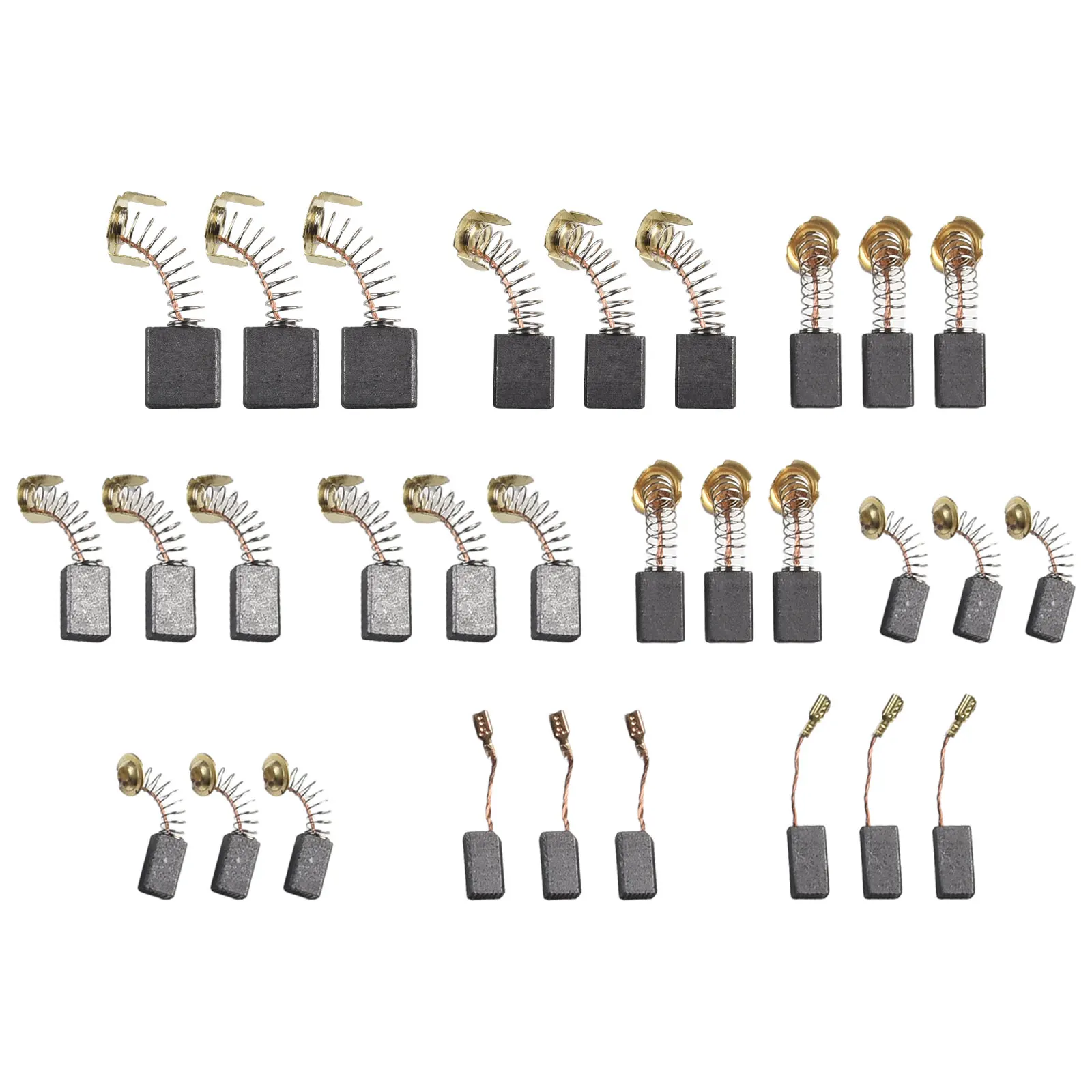 

30Pcs Electric Motor Carbon Brushes Power Tool Replacement Graphite Brush For Electric Hammer Drill Cutting Polishing Machine