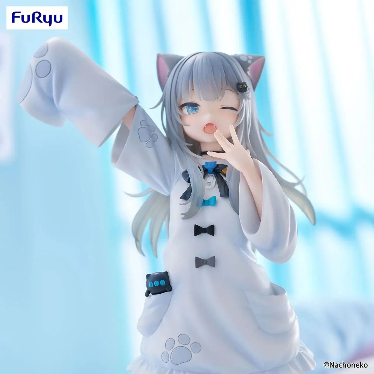 FuRyu Trio-Try-iT Nachoneko (Kucing Mengantuk) Figur Aksi PVC Model Anime Mainan Trendi Boneka Meja Koleksi