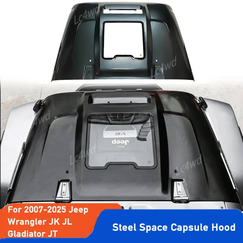 

LC4WD 4x4 аксессуары, стальной капсульный капюшон, прозрачный капот с рассеиванием тепла для Jeep Wrangler JK JL и Gladiator JT 2007+