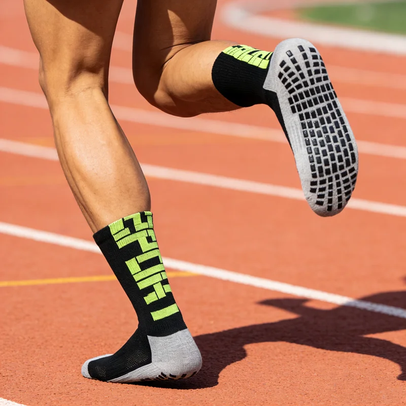 تنفس للصدمات الجوارب الرجال النساء عدم الانزلاق قبضة رياضة كرة القدم كرة السلة البيسبول الرجبي كرة القدم الجوارب