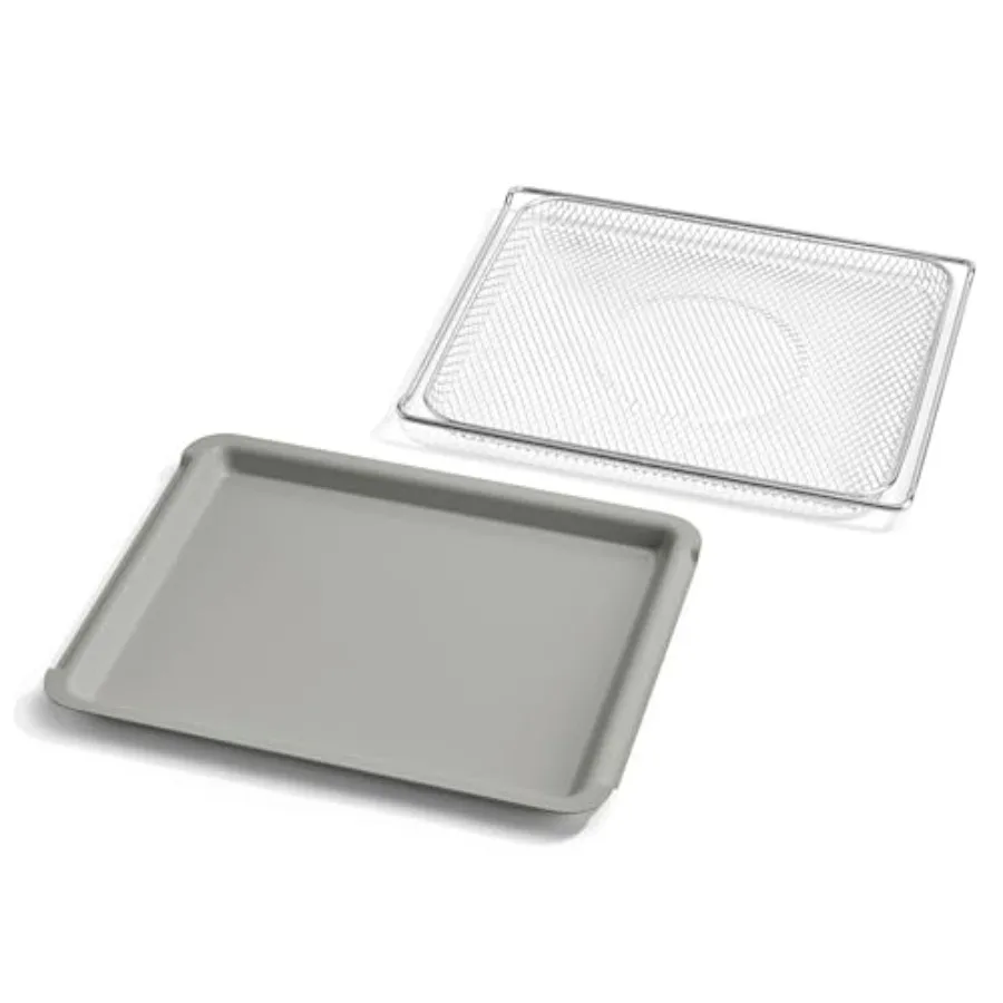 

Wonder Oven Pro Essentials Kit: Large Aluminum Bake Pan Steel Air Fryer Basket for Baking and Frying Non-Toxic, Non-Stick, Easy