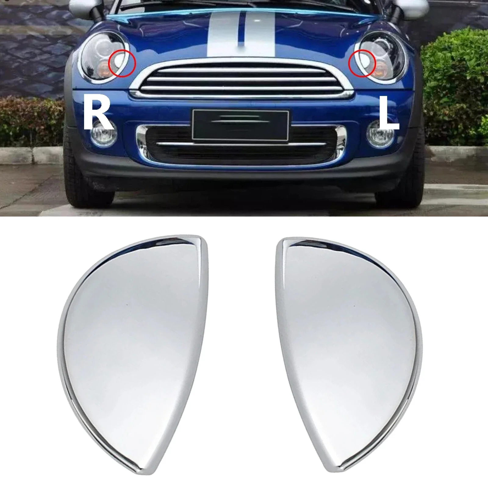 

Left And Right Headlight Washer Cover For BMW MINI Cooper R50 R52 R53 R54 R55 R56 R57 R58 R59 2008-2014 61672752559 61672752560