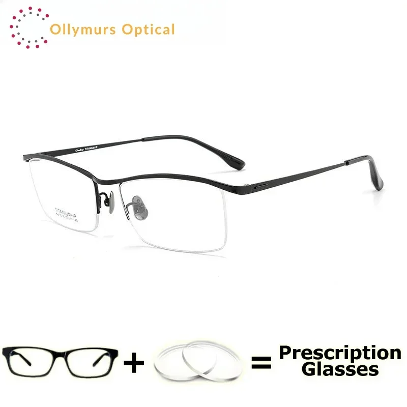 

Очки Ollymurs Man для коррекции близорукости, из чистого титана, фотохромные, мультифокальные, бифокальные линзы для коррекции зрения