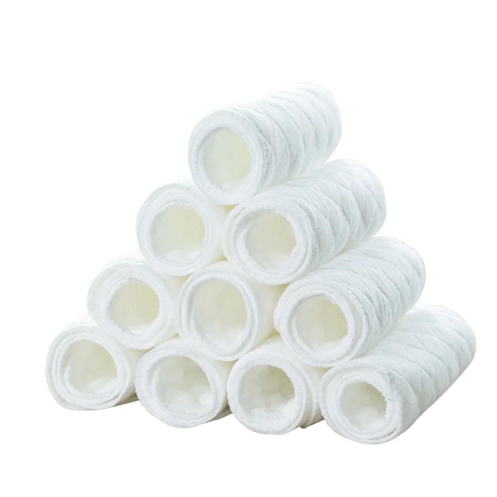 

10Pcs Pure Cotton Cloth Diapers Reusable Washable Baby Diapers 46x17cm Newborn Absorbent Breathable Diaper Pads