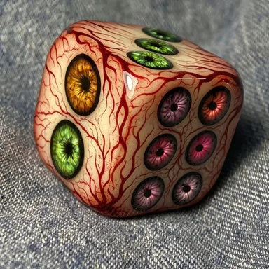 Hyperrealistischer Cthulhu-Augapfel aus Harz, Würfel, Neuheit, kreative Dekoration für TRPG-Tischrollenspiele und Rollenspiel-Enthusiasten – Detail 9
