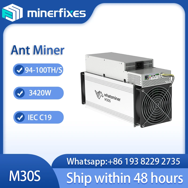 Nieuwe Bitcoin Mijnwerker Microbt Whatsminer M 30S 40W Btc Mijnbouwmachine Sha256 Algoritme Met Psu M 30S + Minero Bitcoin Asic Btc Mijnwerker