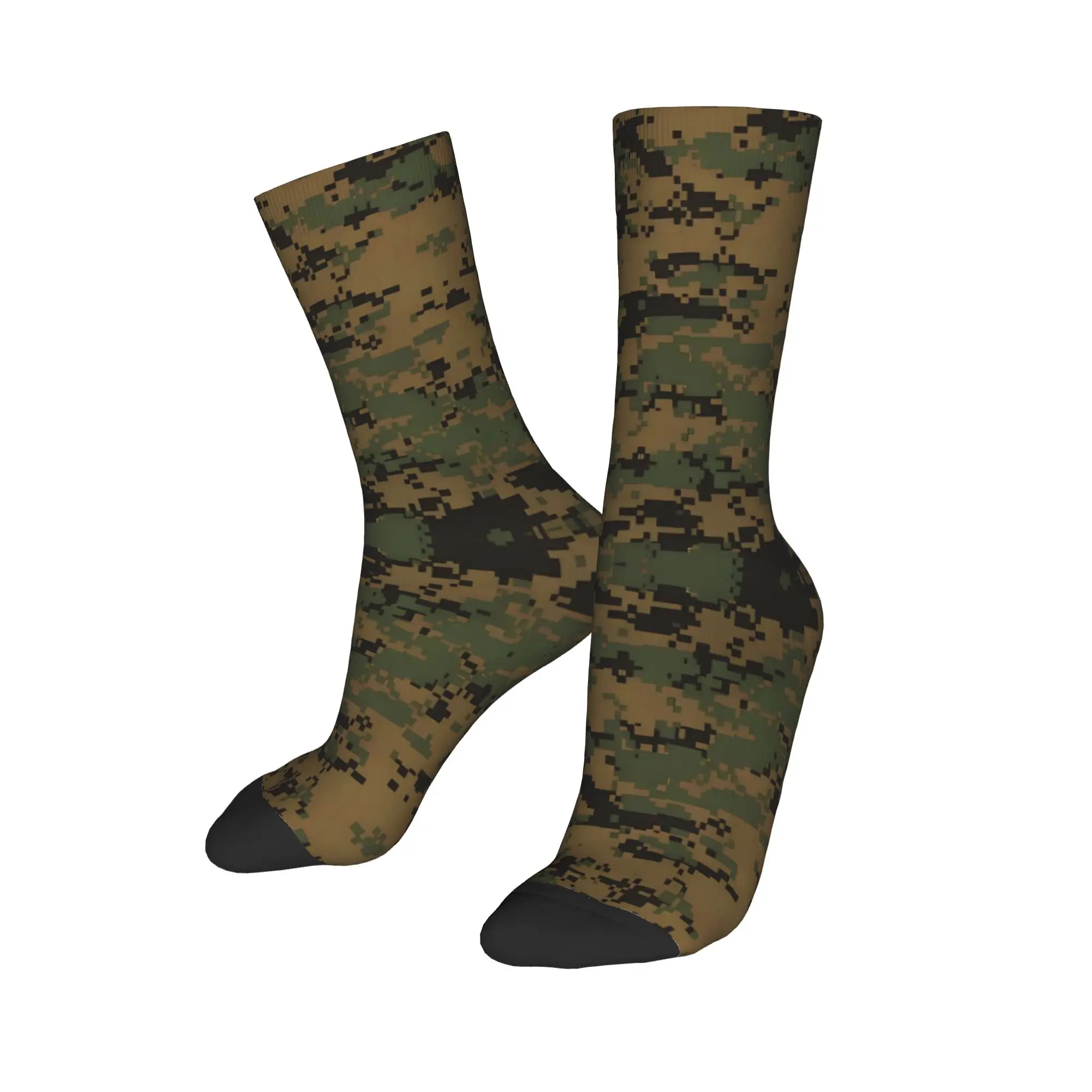 

Custom Camouflage Mens Crew Socks Unisex Kawaii Flecktarn Camo Splittertarn Spring Summer Autumn Winter Dress Socks