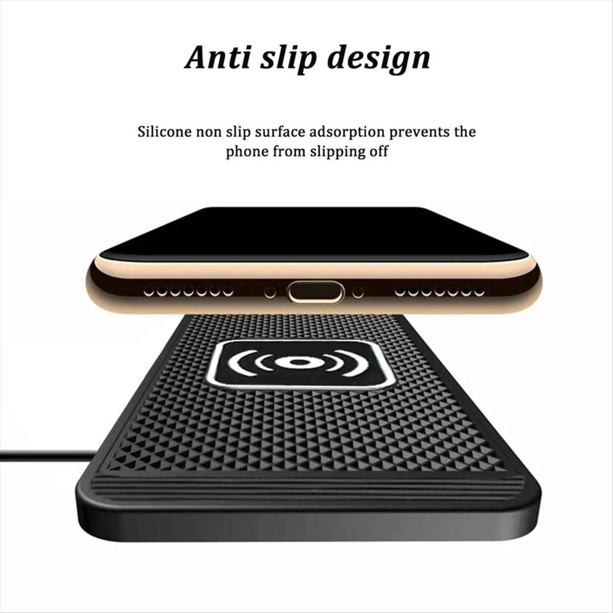 ABAN Car Wireless Charger Silicone Pad Holder 15W Suitable for S20 S10 13 11 Pro Xs Max B