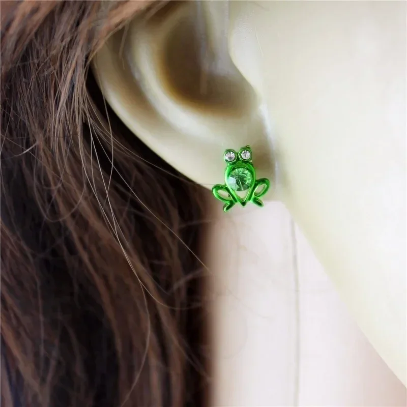 Delysia King Women Cartoon New Cute Little Frog Studded with A Small Personality Ear Studs