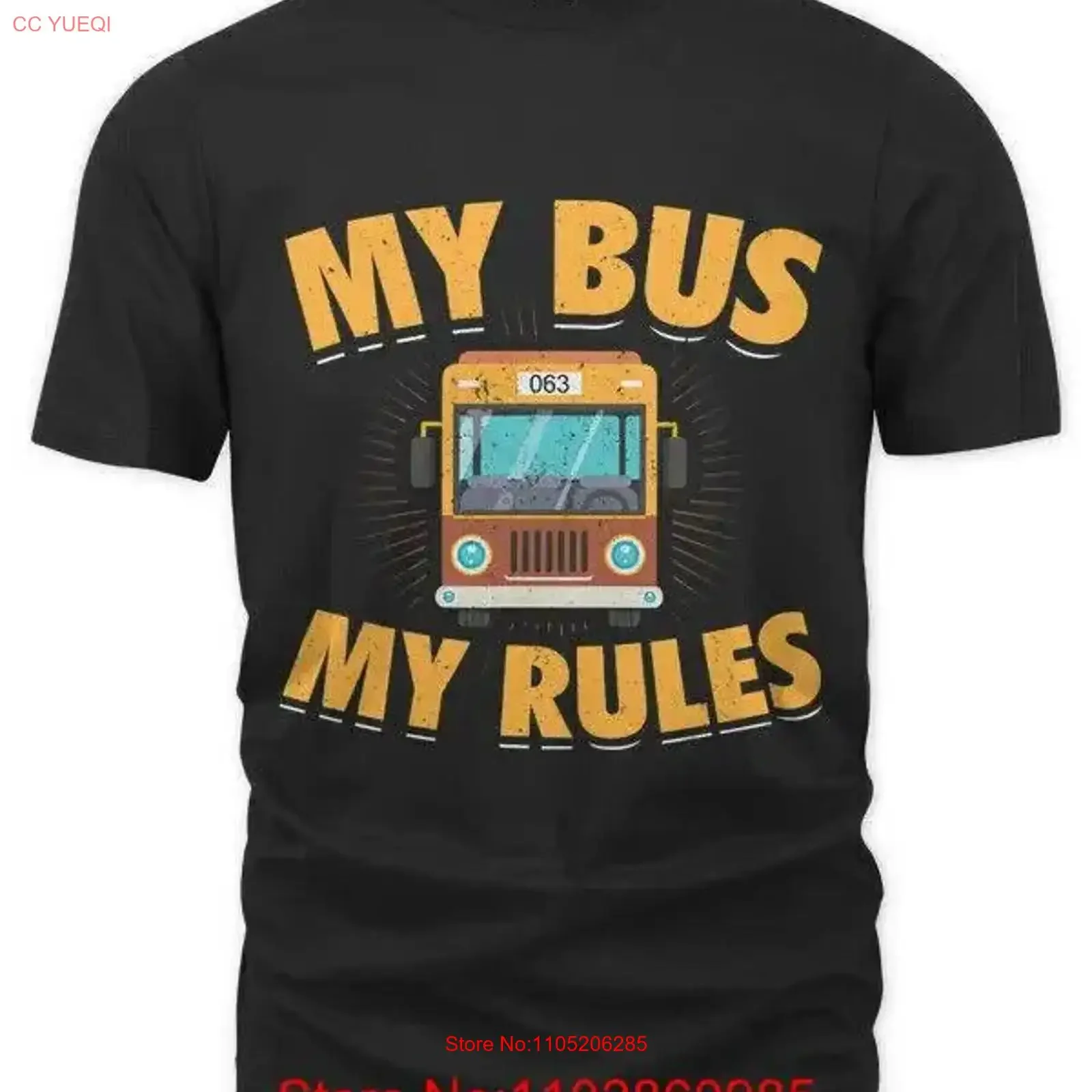 My Rus Rules Bus Driver T Shirt vintage Washed Soft designer clothes fashion Comfortable Casual Versatile Unisex Stretched