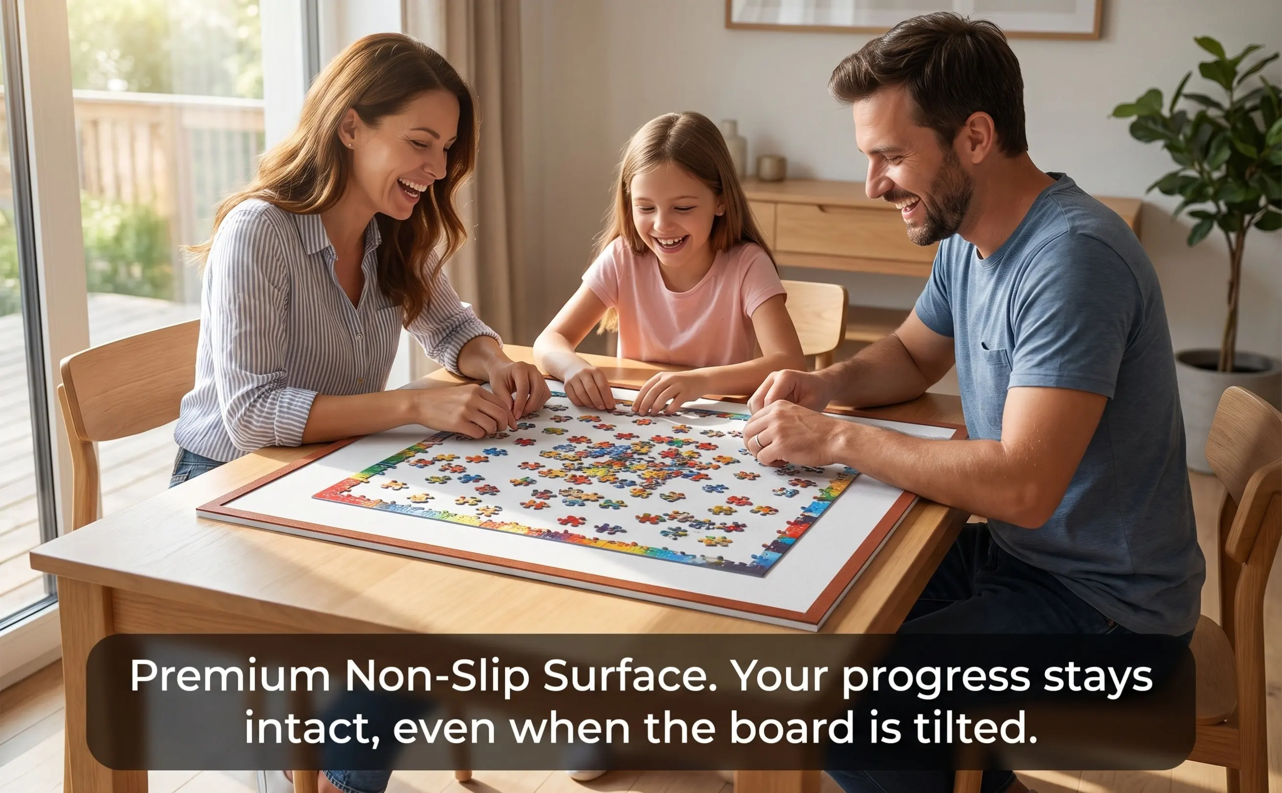 1000Pieces Foldable Puzzle Board with Frame 60x80cm Non-Slip Portable Puzzle Mat Organizer for Jigsaw Puzzles Home Travel