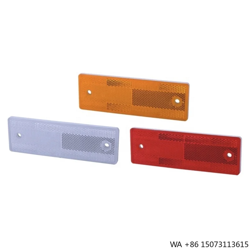Plastic Rectangular Stick-On Reflective Tape Hazard Caution Warning Sticker for Road Sign Truck RV Trailer Pickup