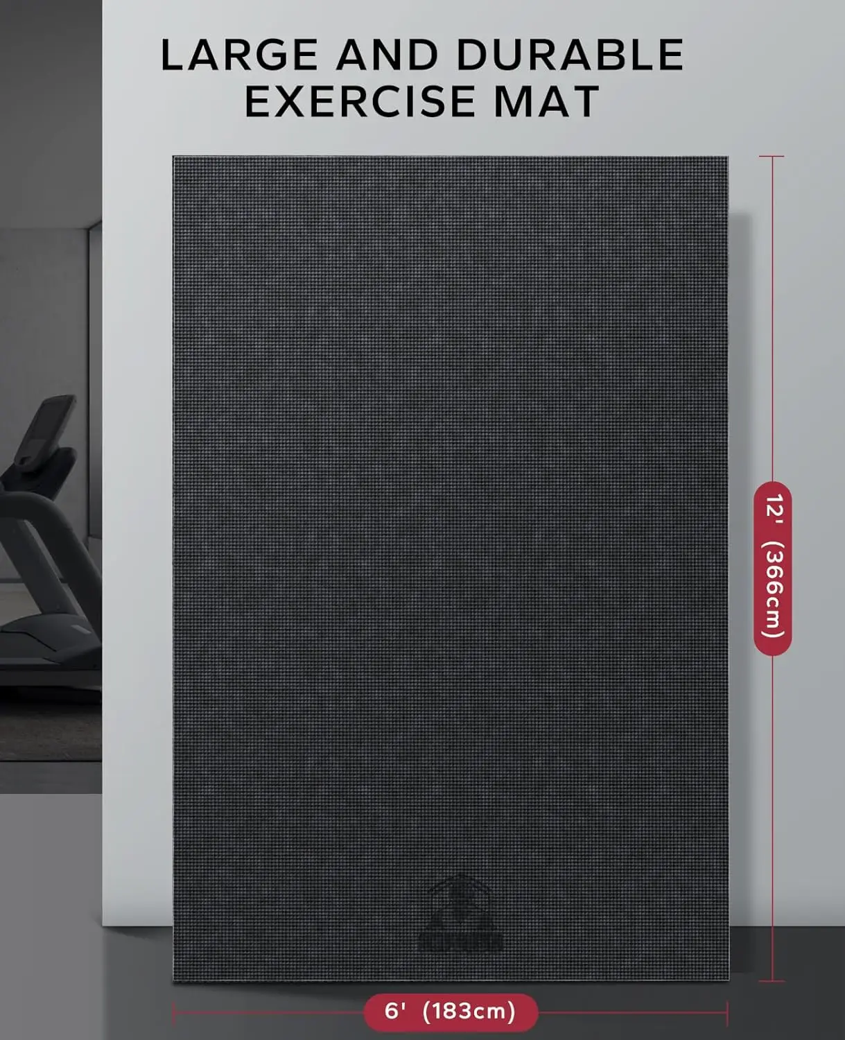 Extra Large Exercise Mat-6'x4'x8mm(1/3 inch), Non-Slip, Ultra Durable, Thick Workout Mats for Home Gym Flooring Cardio,