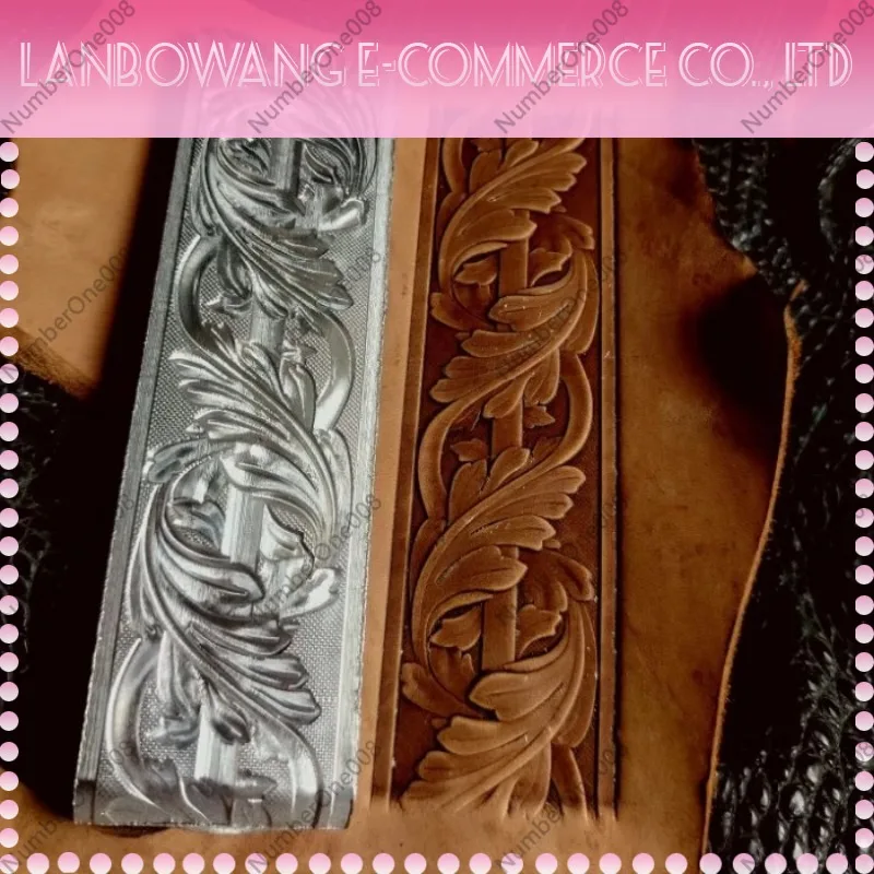 3D Vintage Design Rolled Vine Branch Pattern Belt Emboss Stamps Metal Pressing Mold  Leather Craft Carving Hydraulic Pressure
