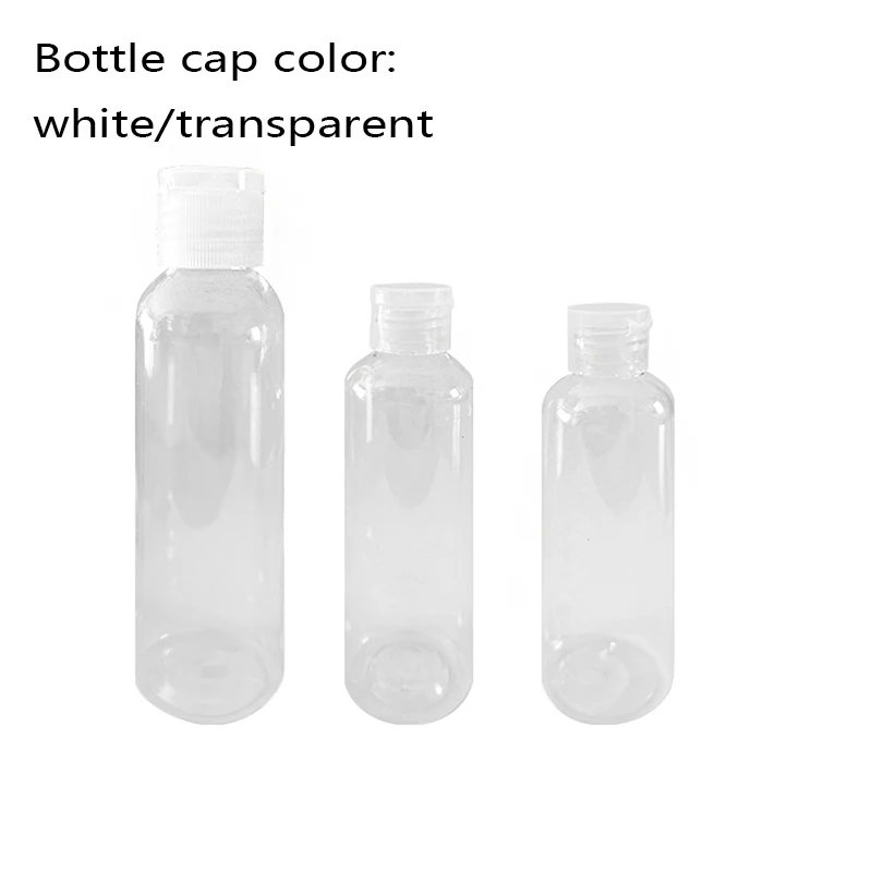 5/10 stücke durchsichtige Plastik reise flaschen mit Flip-Cap tragbare Behälter mit Trichter und Etiketten für Shampoo Conditioner Cosmet – Detail 2