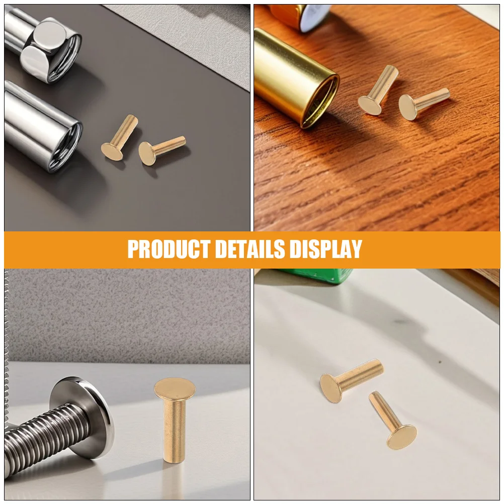 7Pairs Chef Knife Handle Rivets Heavy Duty Locking Fastener Nut Replacement DIY Cutlery Repair Accessories Screw Rivets