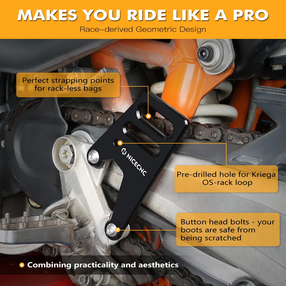 For KTM 690 Enduro/R SMC/R 2008-2023 Heel Guard Cover Rack-less Bags Bracket Husqvarna 701 Enduro 701 Supermoto GasGas ES SM700