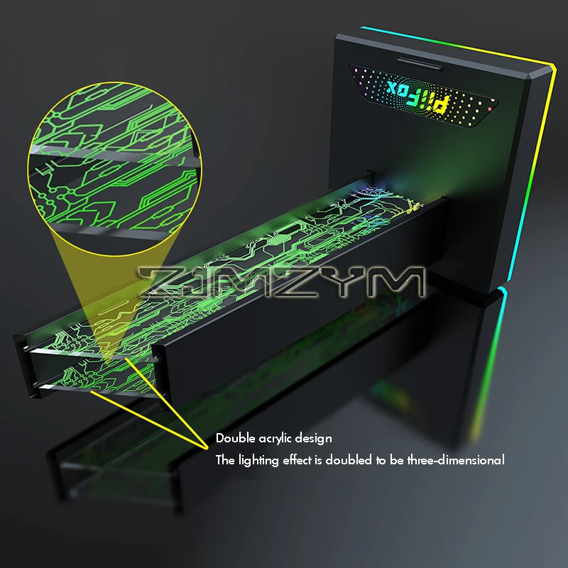 RGB سماعة الألعاب حامل سماعة حامل الرف مع منفذ USB مزدوج 3.5 مللي متر منفذ الصوت سطح المكتب سماعة قوس الألعاب الملحقات