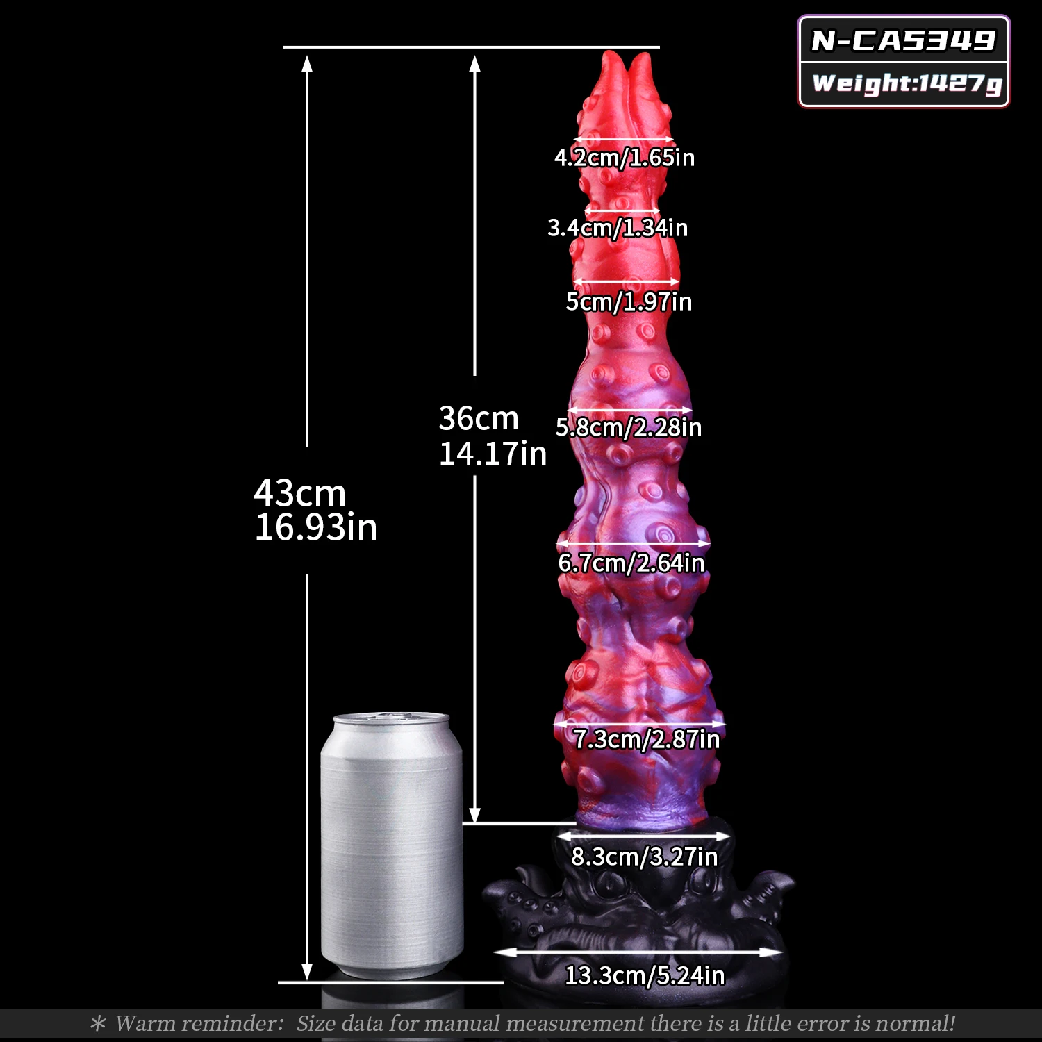 YOCY 5349 Multiple Knots Dildo Anal Vaginal Masturbator Long Dildo With Powerful Suction Cap Butt Massager Adult Sex Toys