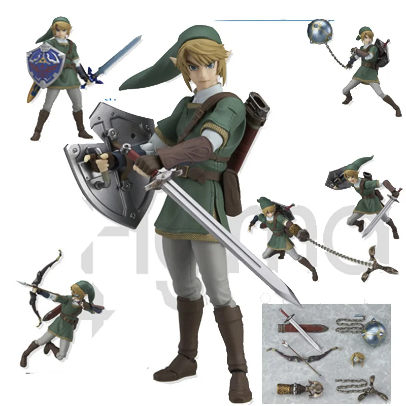 Figura de acción de la princesa Crepúsculo de Zelda Link Figma 320 # 319 PVC Skyward espada articulación móvil juguetes de modelos coleccionables regalo 16CM