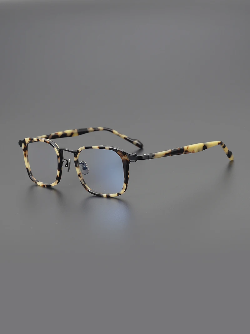 

2025 Japanese handmade plate glasses frame male retro big face glasses frame large frame myopia glasses can be equipped with