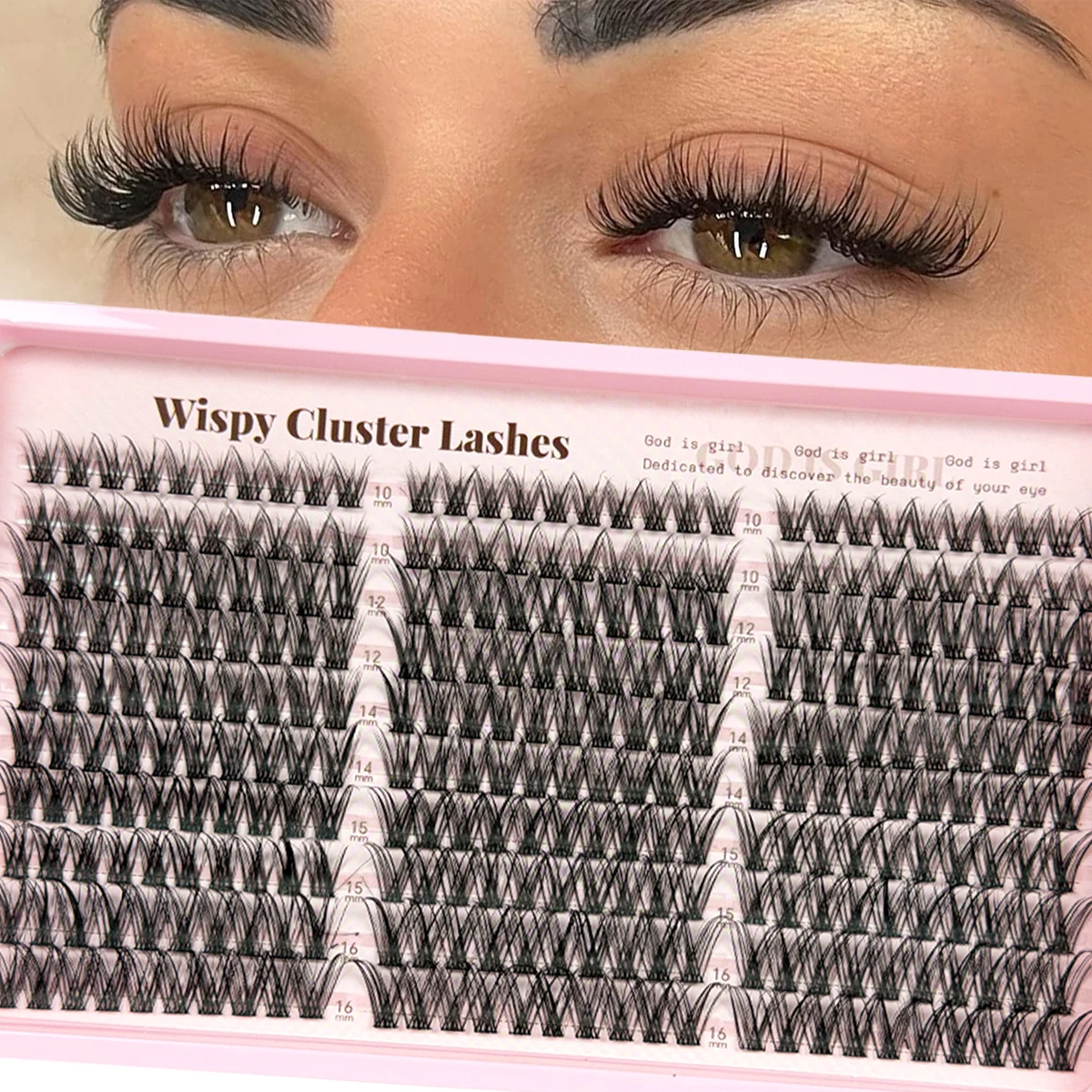 30 Reihen 240 Stück Wimpernbüschel, Volumen-Wimpernbüschel mit Spikes, Wimpernverlängerung, Wispy Spiky Einzelwimpern, DIY-Wimpernverlängerung – Detail 10